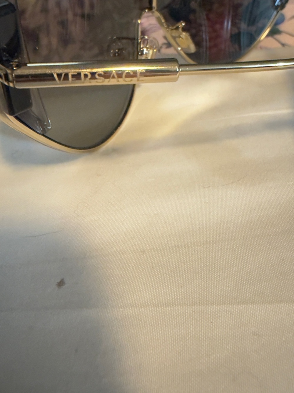Versace Silver Mirrored Shield Sunglasses for Women - Picture 2 of 4